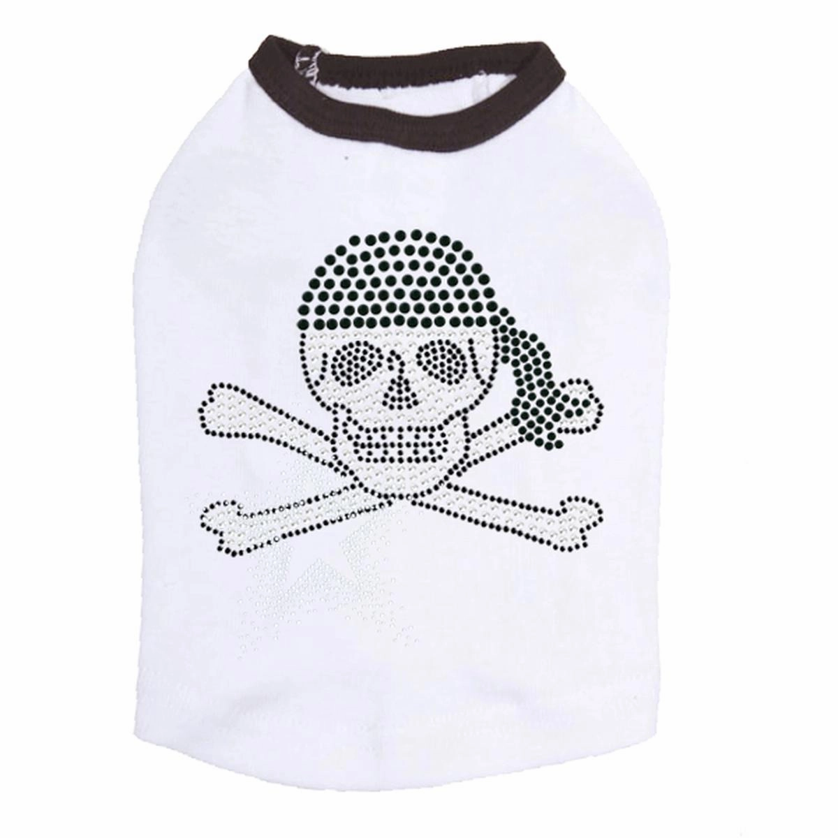 Skull Black Bandana Rhinestone Dog Tank