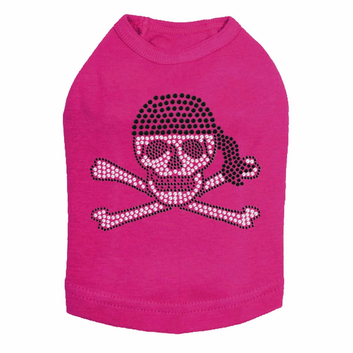 Skull Black Bandana Rhinestone Dog Tank