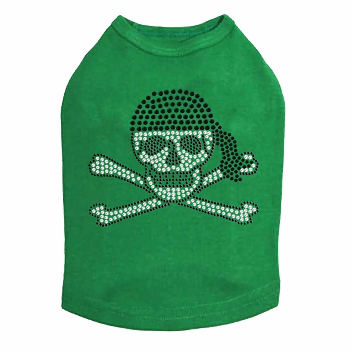 Skull Black Bandana Rhinestone Dog Tank