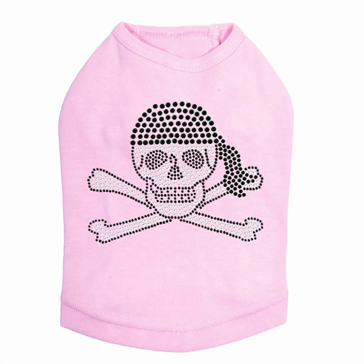 Skull Black Bandana Rhinestone Dog Tank