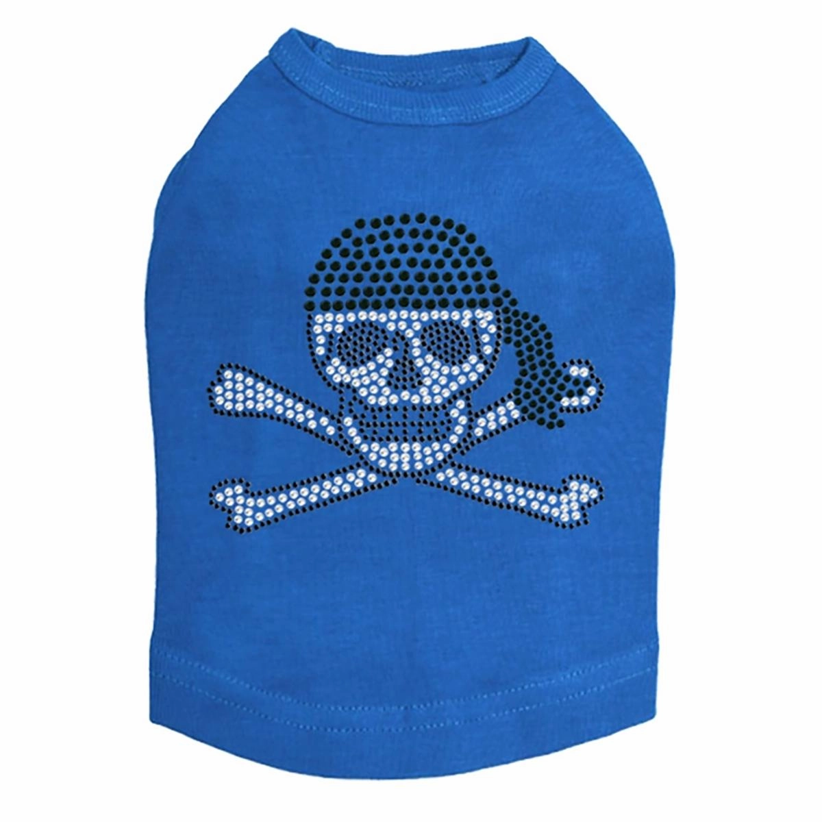 Skull Black Bandana Rhinestone Dog Tank