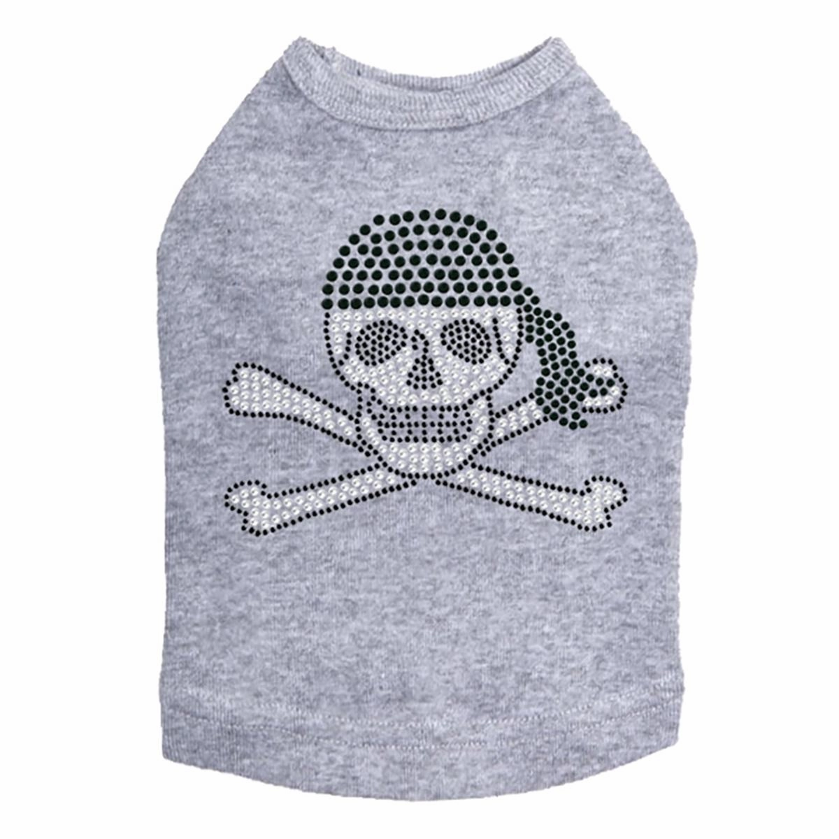 Skull Black Bandana Rhinestone Dog Tank