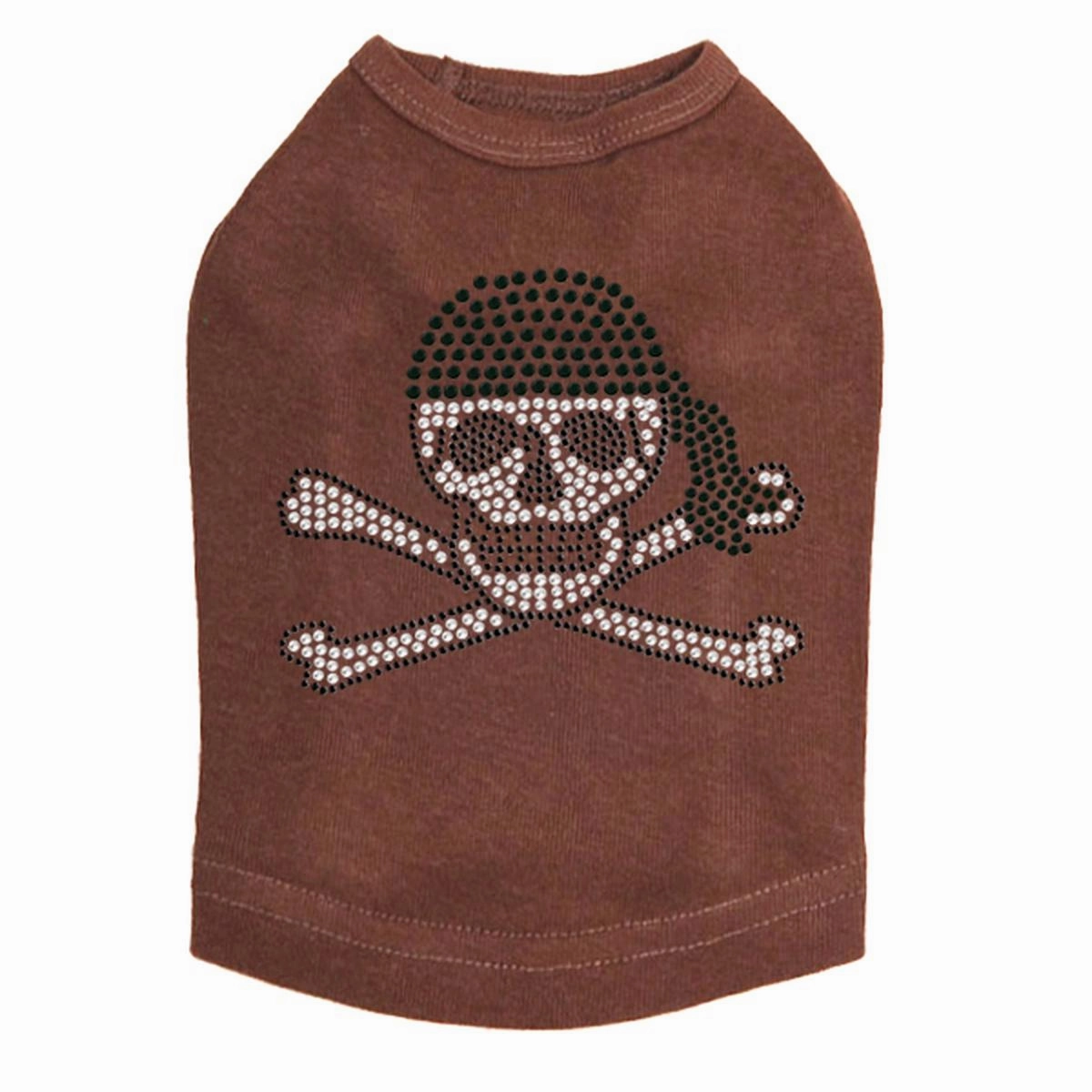 Skull Black Bandana Rhinestone Dog Tank