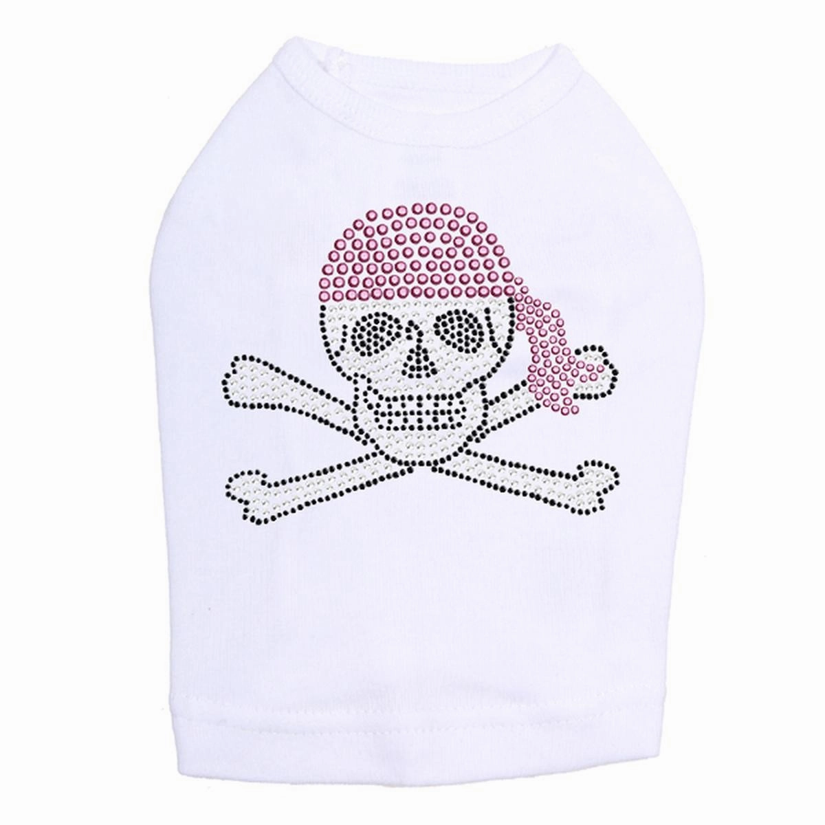 Skull Pink Bandana Rhinestone Dog Tank