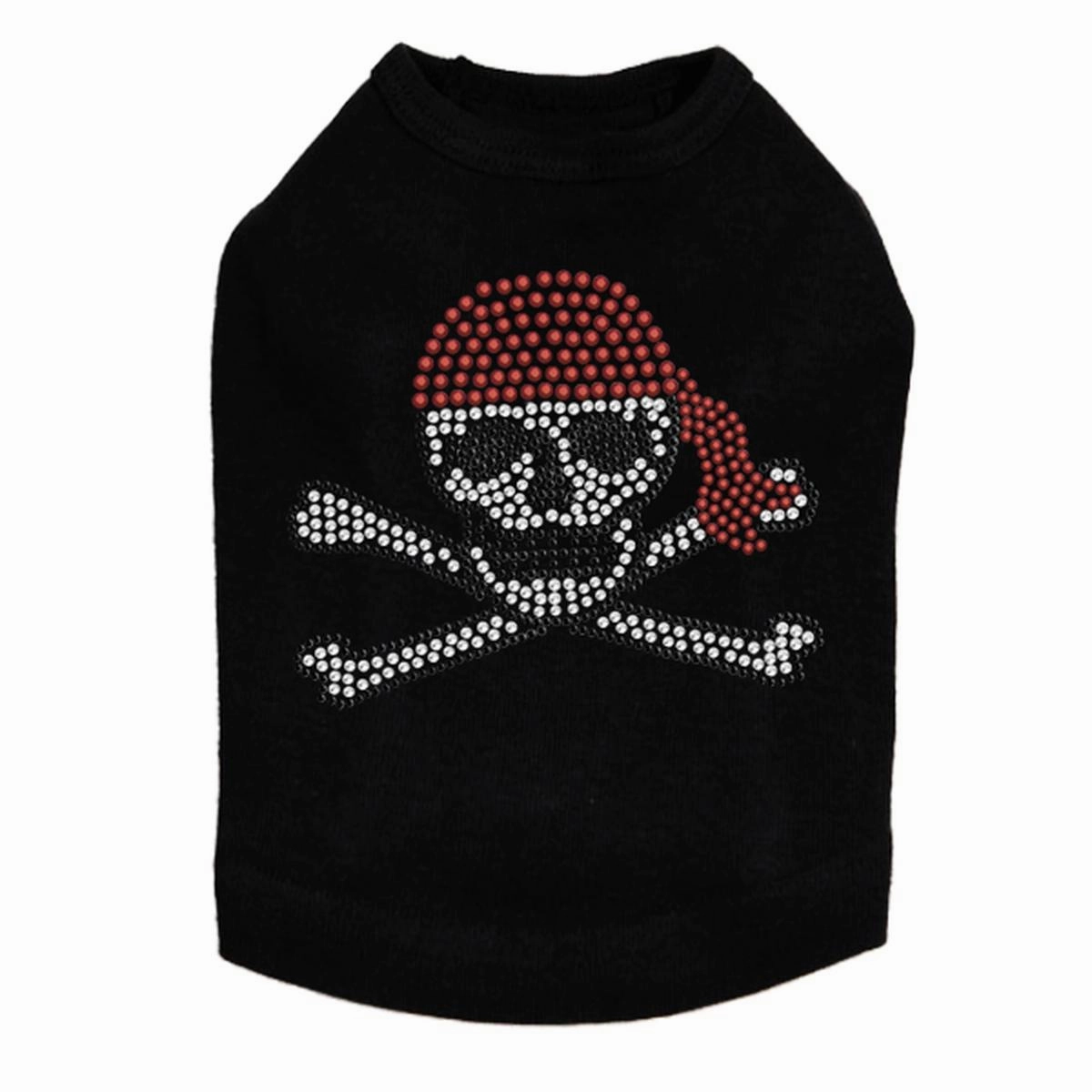 Skull Red Bandana Rhinestone Dog Tank
