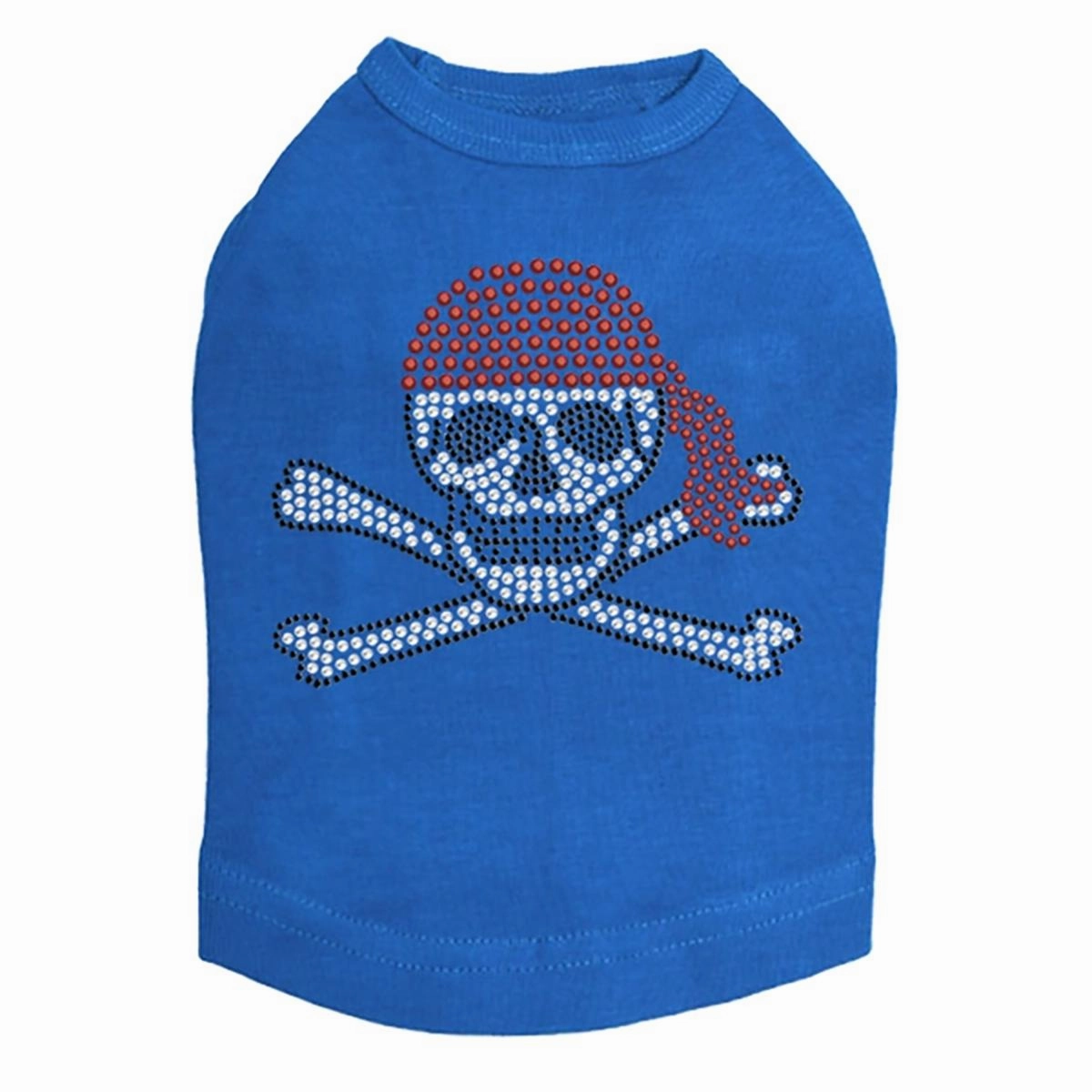 Skull Red Bandana Rhinestone Dog Tank
