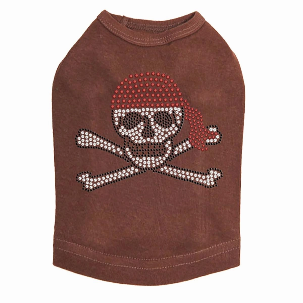 Skull Red Bandana Rhinestone Dog Tank