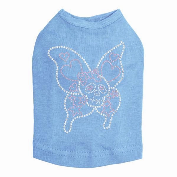 Skullerfly Rhinestone Dog Tank