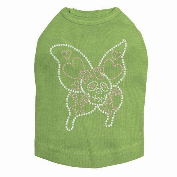 Skullerfly Rhinestone Dog Tank