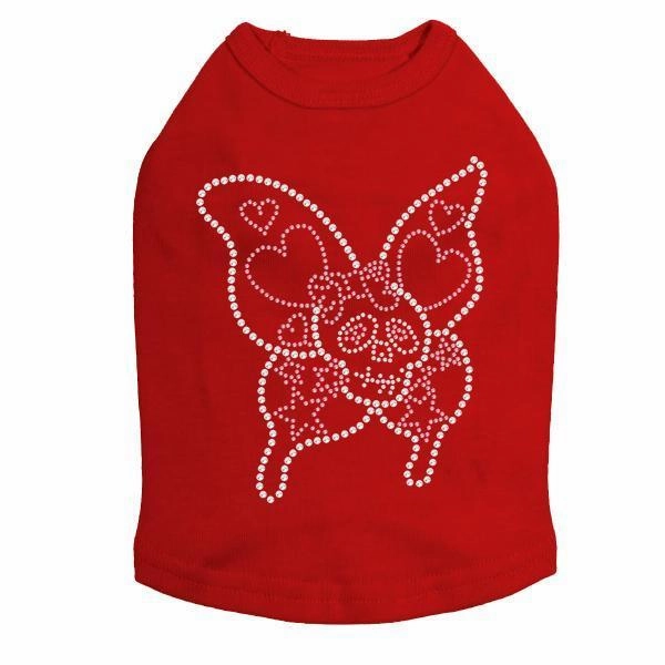 Skullerfly Rhinestone Dog Tank
