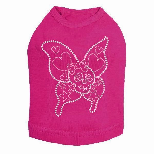 Skullerfly Rhinestone Dog Tank