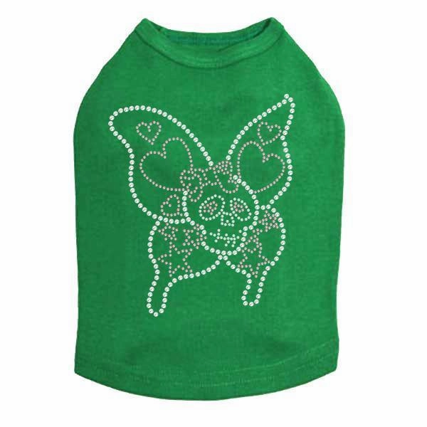 Skullerfly Rhinestone Dog Tank