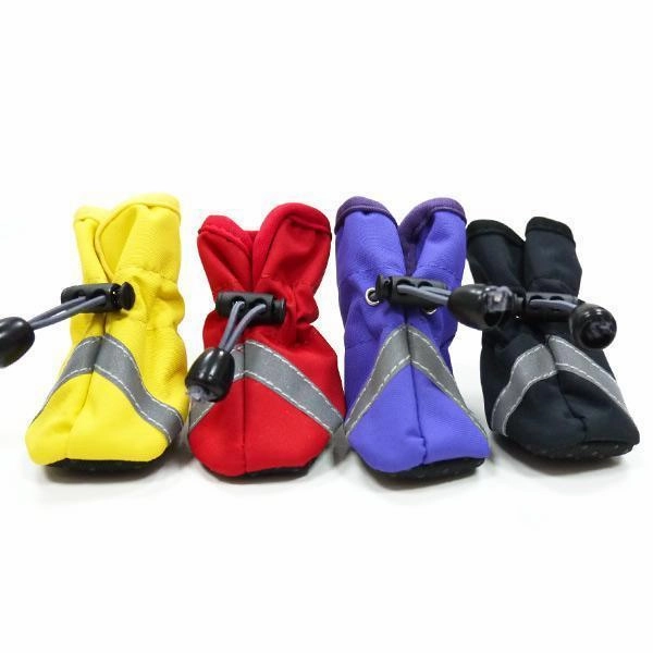 Slip On Paws Dog Booties Red