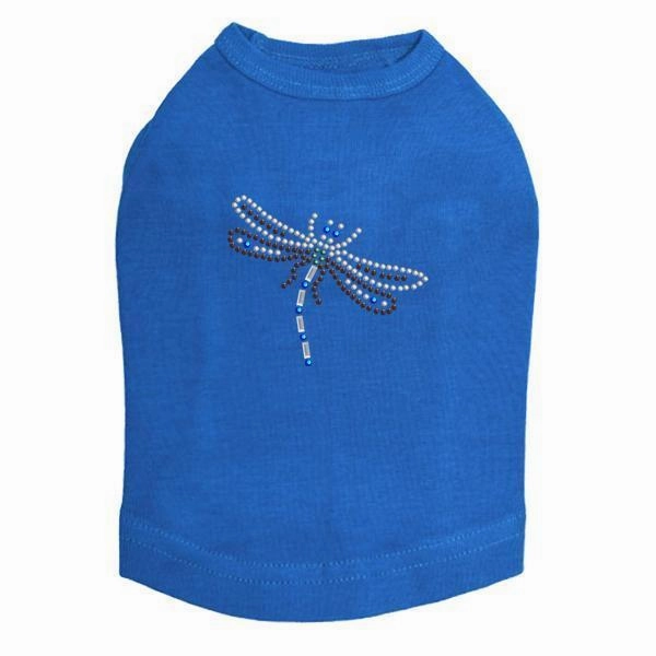 Small Dragonfly Rhinestone Dog Tank