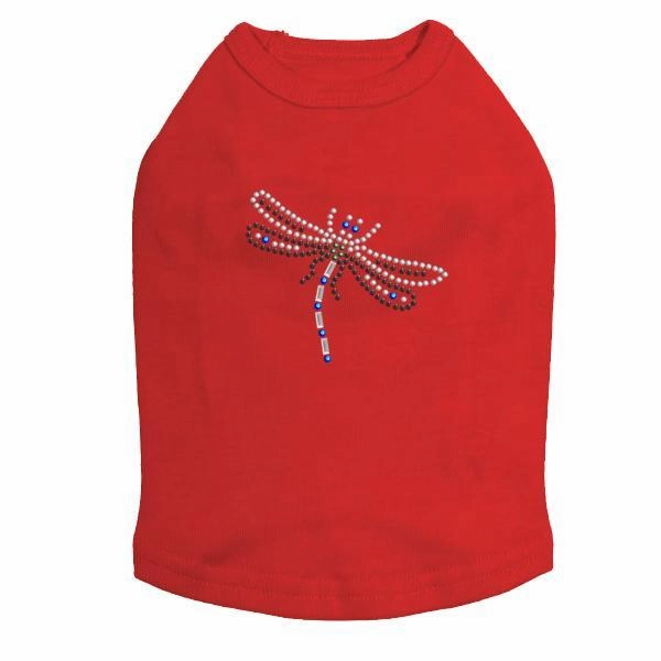Small Dragonfly Rhinestone Dog Tank