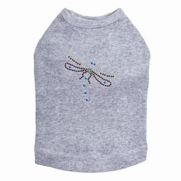 Small Dragonfly Rhinestone Dog Tank