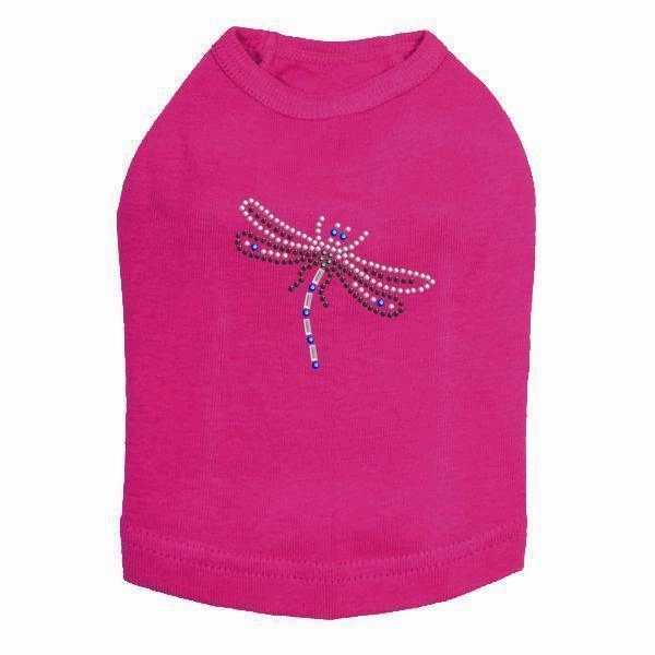 Small Dragonfly Rhinestone Dog Tank