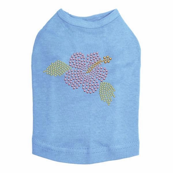 Small Light Pink Hibiscus Rhinestone Dog Tank