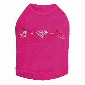 Small Purse And Shoe Rhinestone Dog Tank