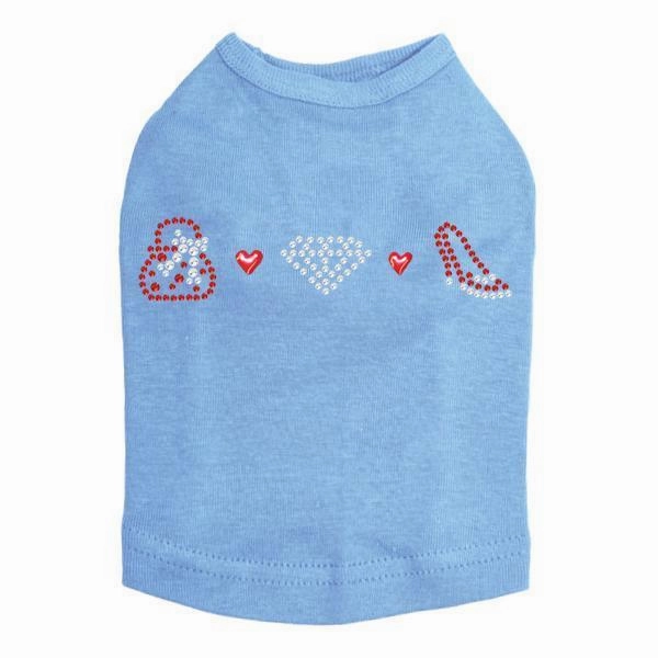 Small Purse And Shoe Rhinestone Dog Tank