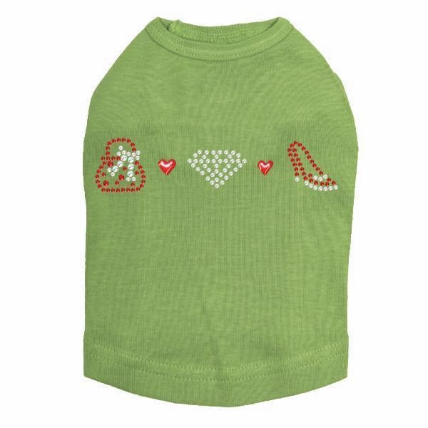 Small Purse And Shoe Rhinestone Dog Tank