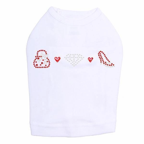 Small Purse And Shoe Rhinestone Dog Tank
