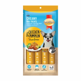 SmartHeart Dog Creamy Treats Chicken & Pumpkin 15g x 4
