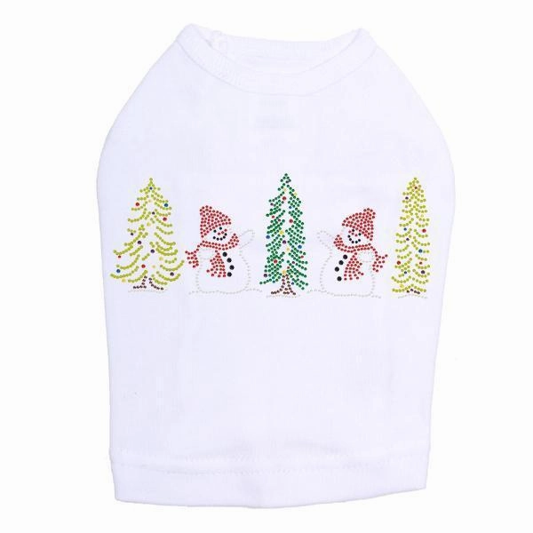 Snowmen Rhinestone Dog Tank