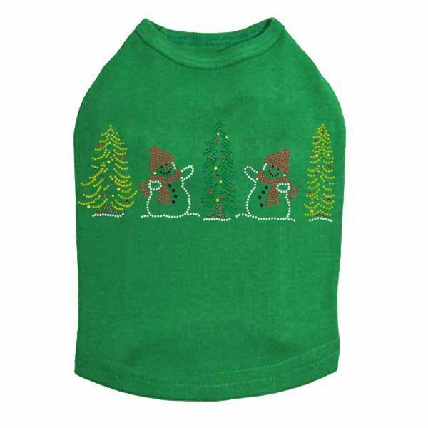 Snowmen Rhinestone Dog Tank