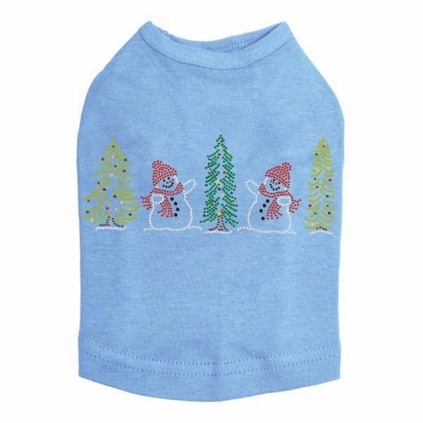 Snowmen Rhinestone Dog Tank