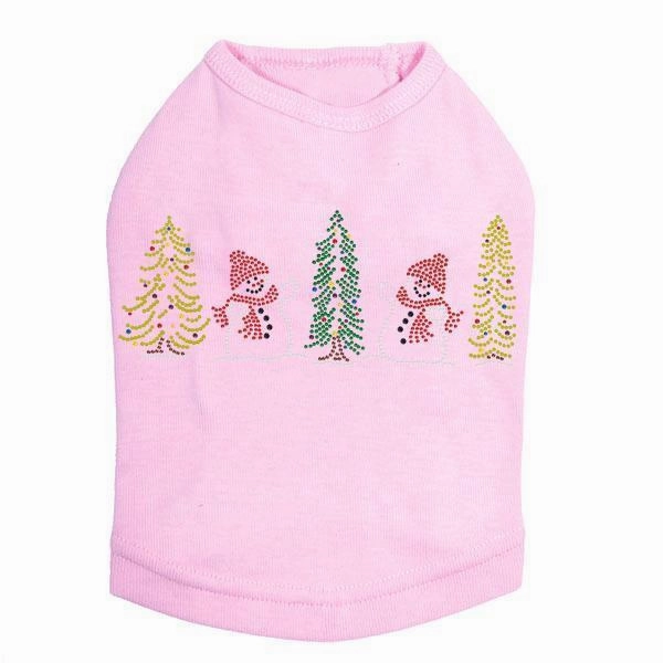 Snowmen Rhinestone Dog Tank