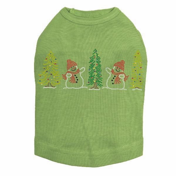 Snowmen Rhinestone Dog Tank