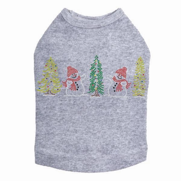 Snowmen Rhinestone Dog Tank