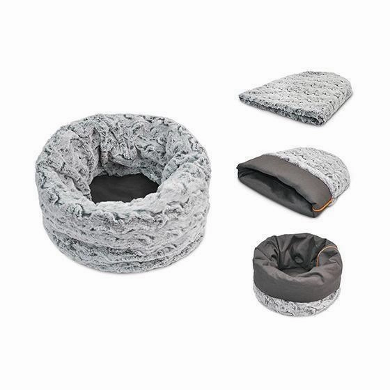 Snuggle Dog Bed Husky Grey