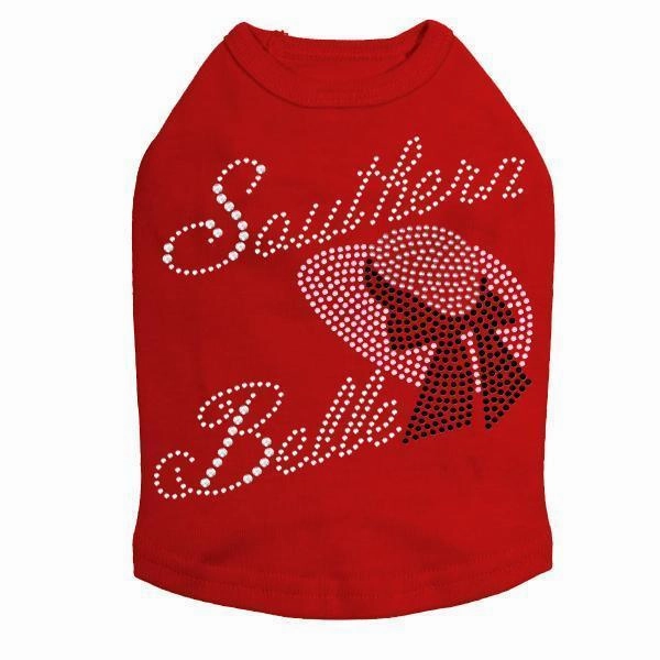 Southern Belle Rhinestone Dog Tank