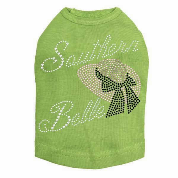 Southern Belle Rhinestone Dog Tank