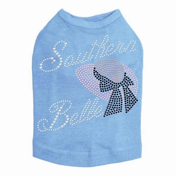 Southern Belle Rhinestone Dog Tank