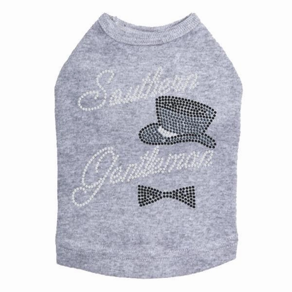 Southern Gentleman Rhinestone Dog Tank