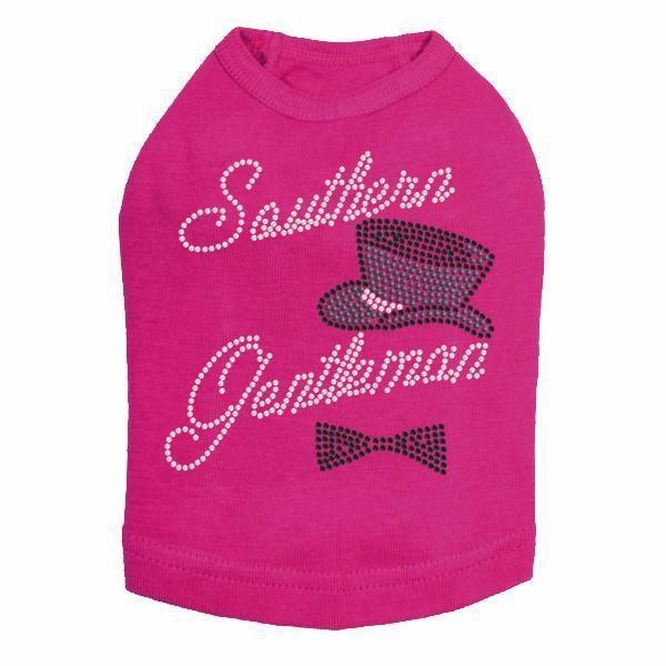 Southern Gentleman Rhinestone Dog Tank