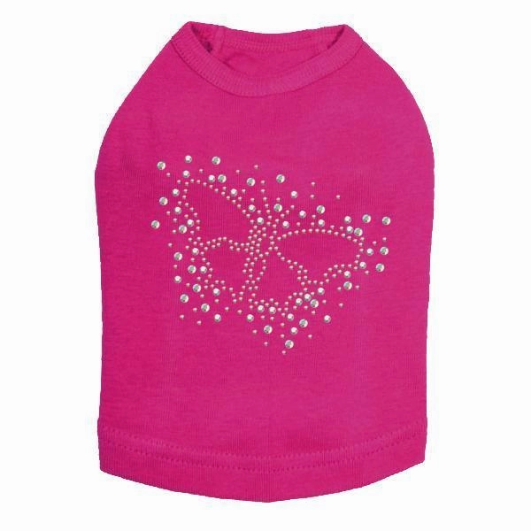 Sparkle Butterfly Rhinestone Dog Tank