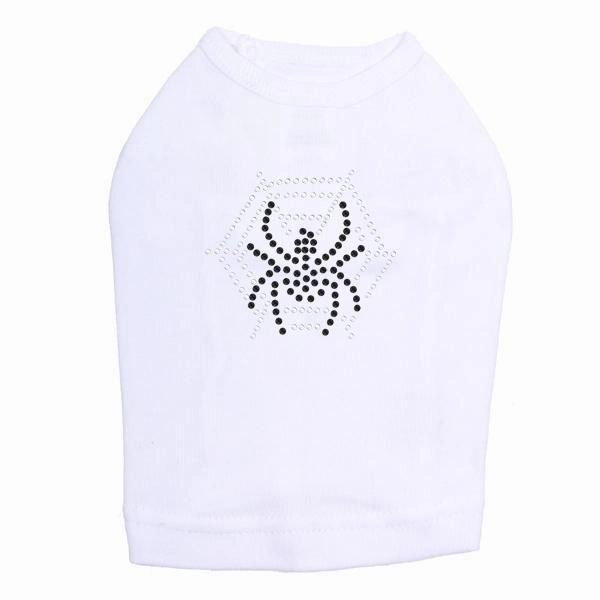 Spider Web Rhinestone Dog Tank