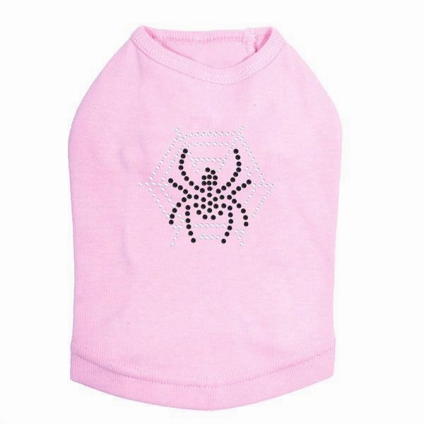 Spider Web Rhinestone Dog Tank