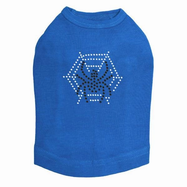 Spider Web Rhinestone Dog Tank