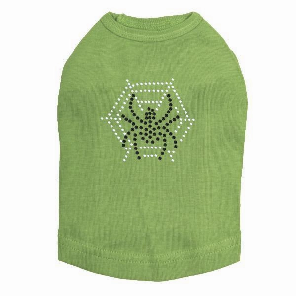 Spider Web Rhinestone Dog Tank