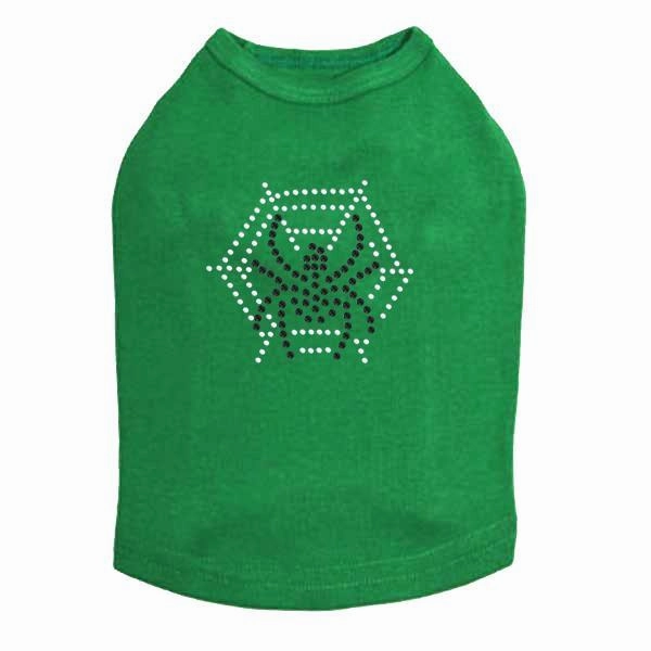Spider Web Rhinestone Dog Tank