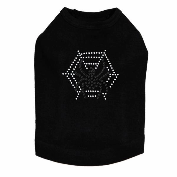 Spider Web Rhinestone Dog Tank