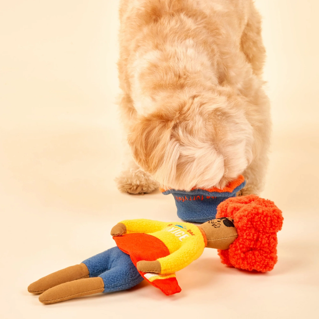 Squeaky Interactive Hooman Nosework Dog Toy, Surfer