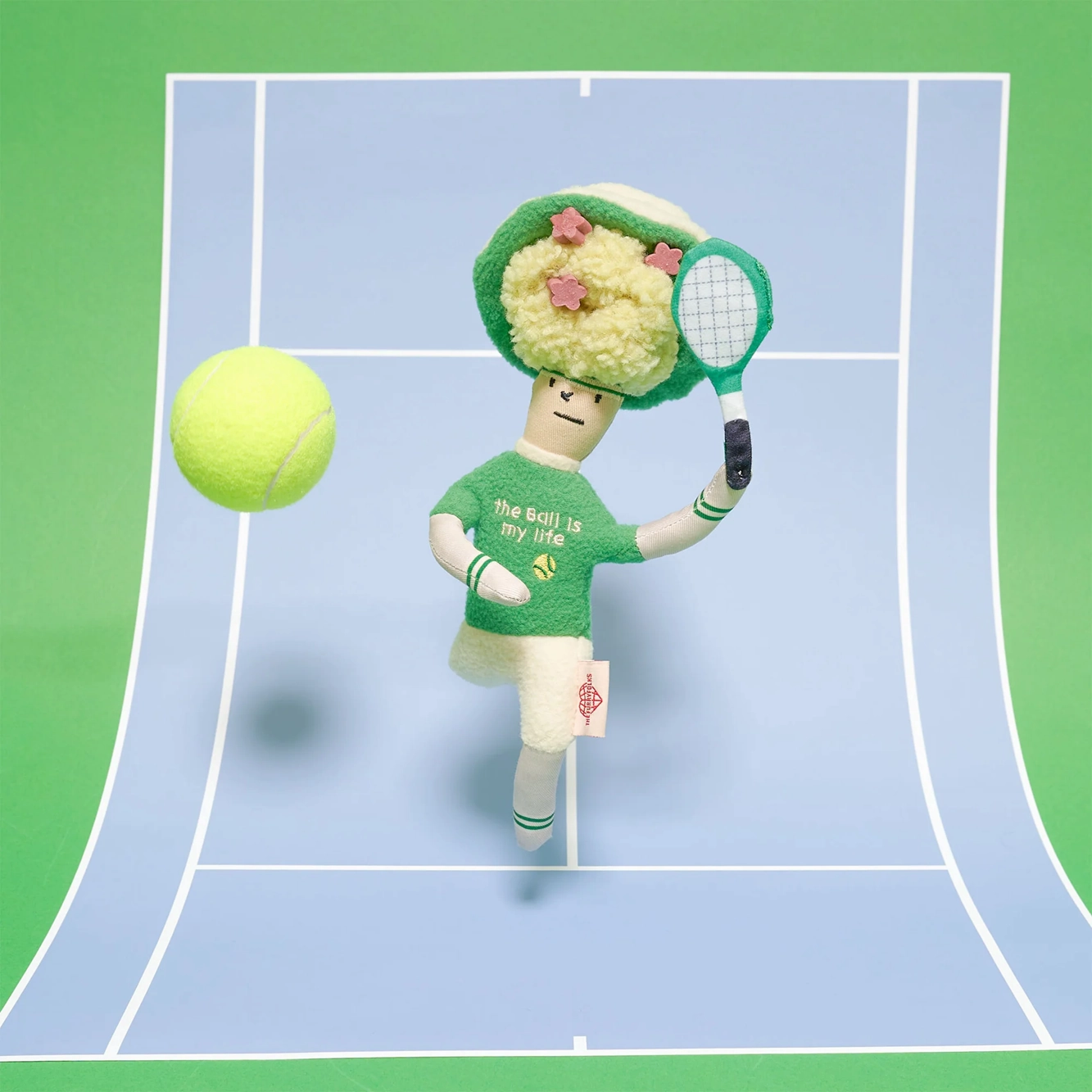 Squeaky Interactive Hooman Nosework Dog Toy, Tennis
