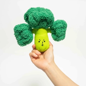 Squeaky Interactive Nosework Dog Toy, Broccoli