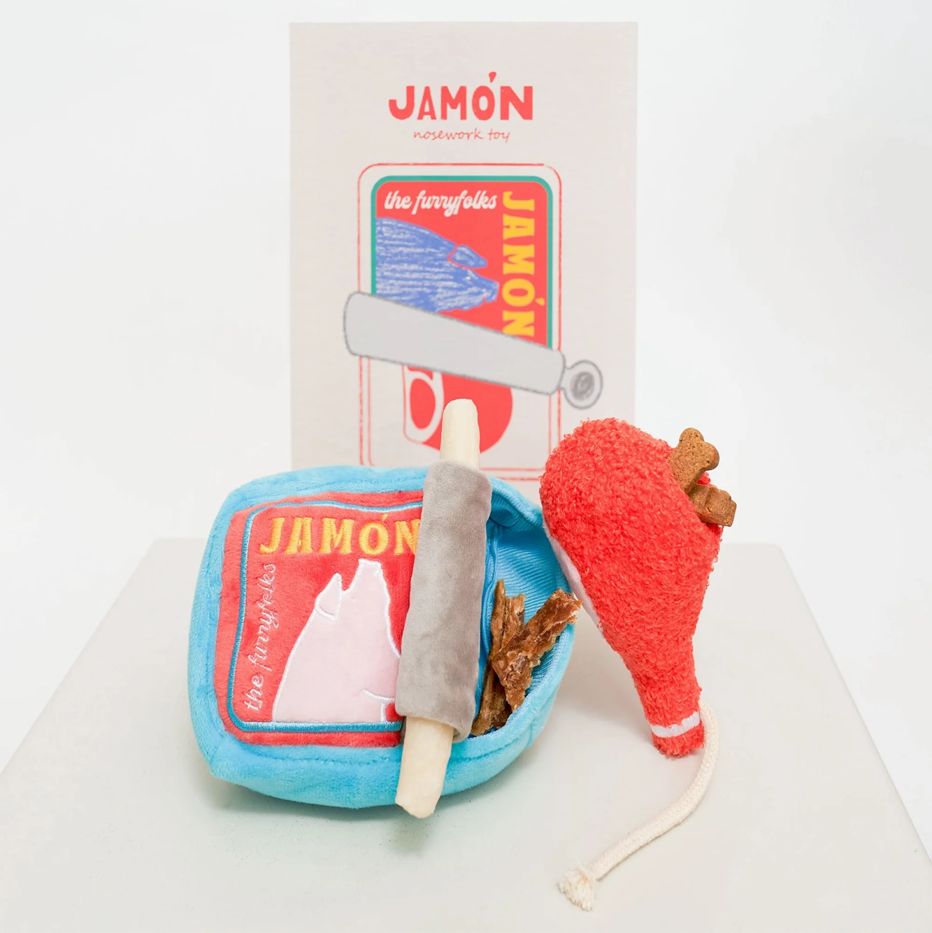 Squeaky Interactive Nosework Dog Toy, Tinned Jamn